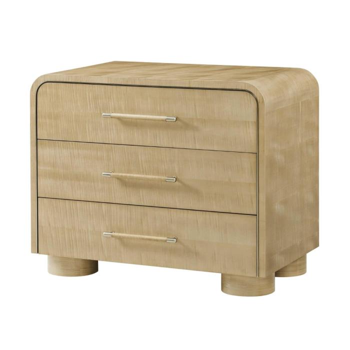 Theodore Alexander Origins Three-Drawer Nightstand II in Sesame 1