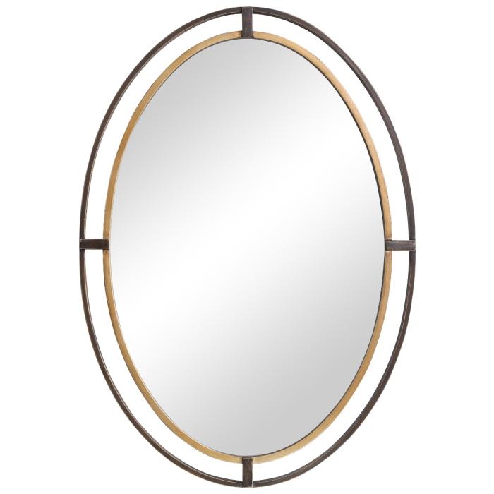 Keiichi Contrast Oval Mirror Bronze & Gold 1