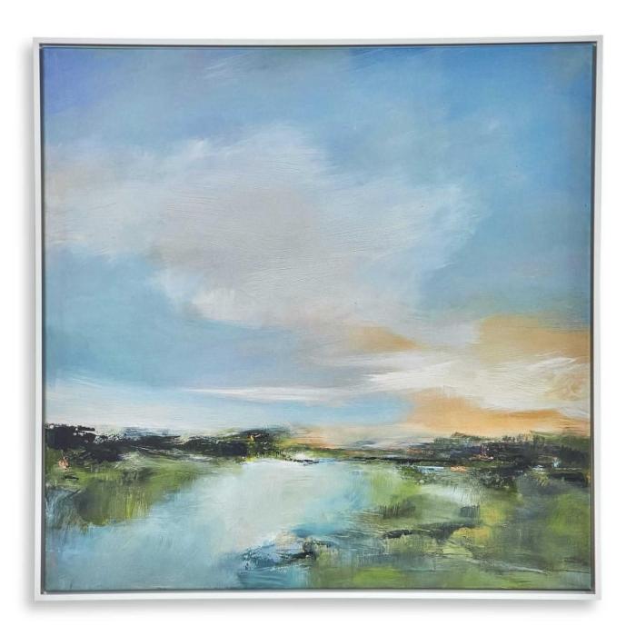 Keiichi The River Glows Framed Canvas 1