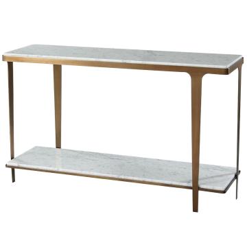 *Table* Cordell Console Table in White & Brass
