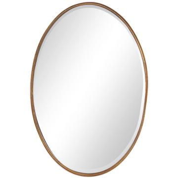 Oval Mirror Gold Leaf