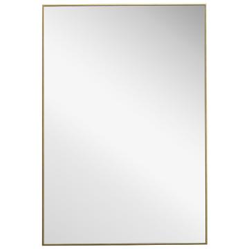 Simple Slim Frame Mirror Gold