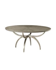 Large Round Dining Table Lagan in Grey Echo Oak