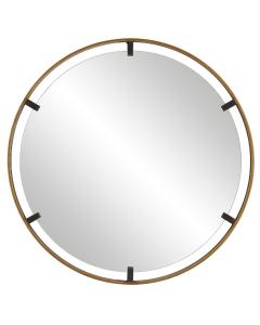 Maritime Mirror Black & Brass