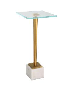 Crisp Drinks Table Marble & Brass